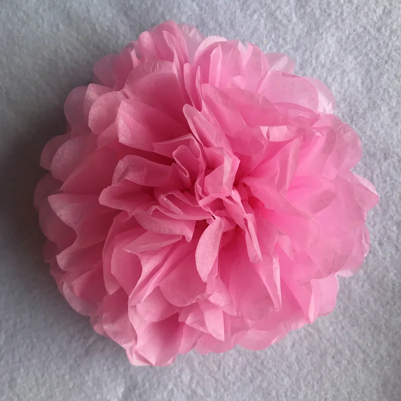 6inch Simulation Peony Flower DIY Tissue Paper Flower for Romantic Wedding Decoration Home Party Decorative Paper Flowers Balls - Цвет: Розовый