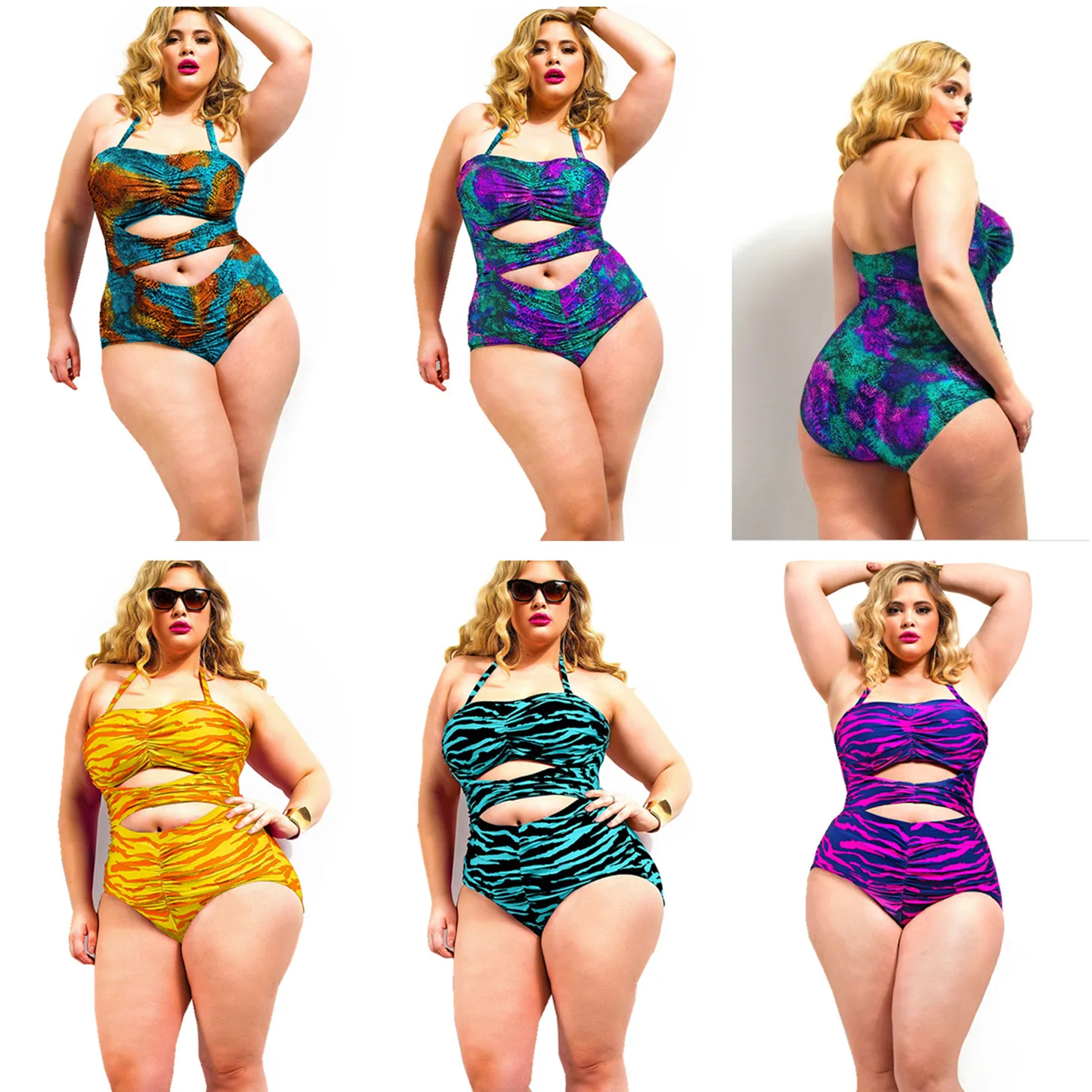 plus size snakeskin bathing suit