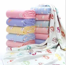 Buy Baby Thick 6 layer Gauze Muslin Cotton Blanket Quality Newborn Bedding Autumn Spring Baby Breathable Blankets Kids  Bath Towel Free Shipping