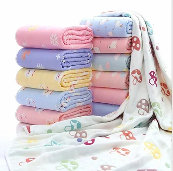 

Newborn Baby Cotton Blanket Infant Thick 6 layer Aden Anais Muslin Bebe Swaddle Bedding Baby Breathable Blankets Kids Bath Towel