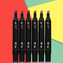 

Fashion Three generations of pen set double head alcohol oily 60 and 80 color marker NEW
