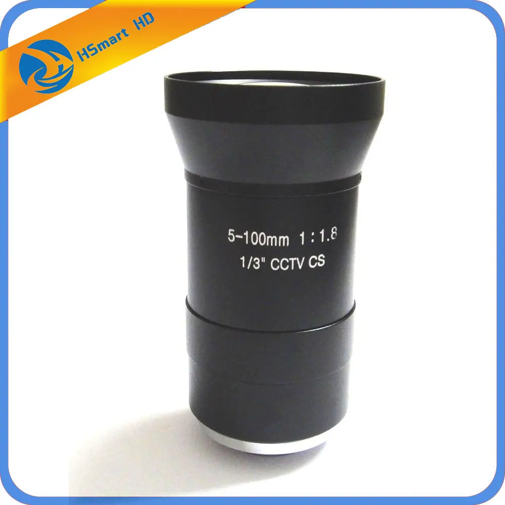 

1/3" 5-100mm CCTV Lens IR F1.8 CS Aperture Focal Manual Iris Industrial Camera for HD sony cdd 1080P AHD TVI CVI IP Camera