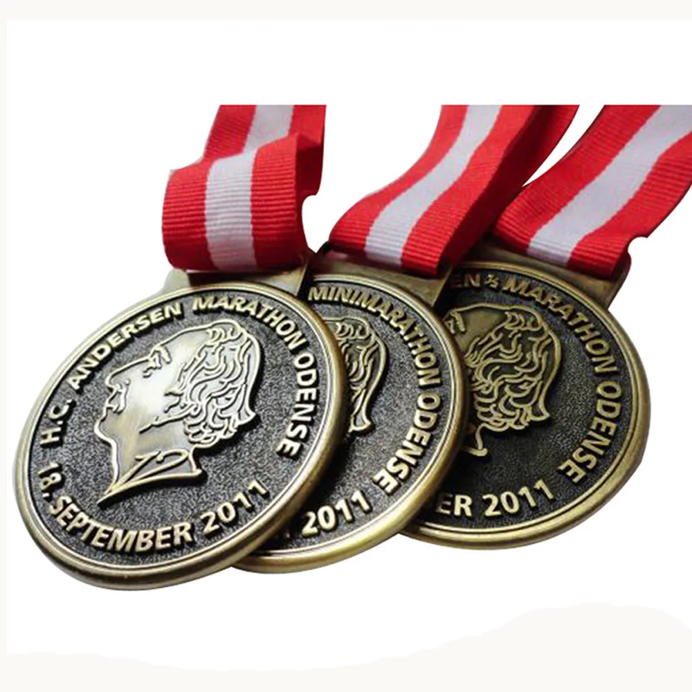 Buy custom Zinc Alloy 3D medals cheap Plated Antique