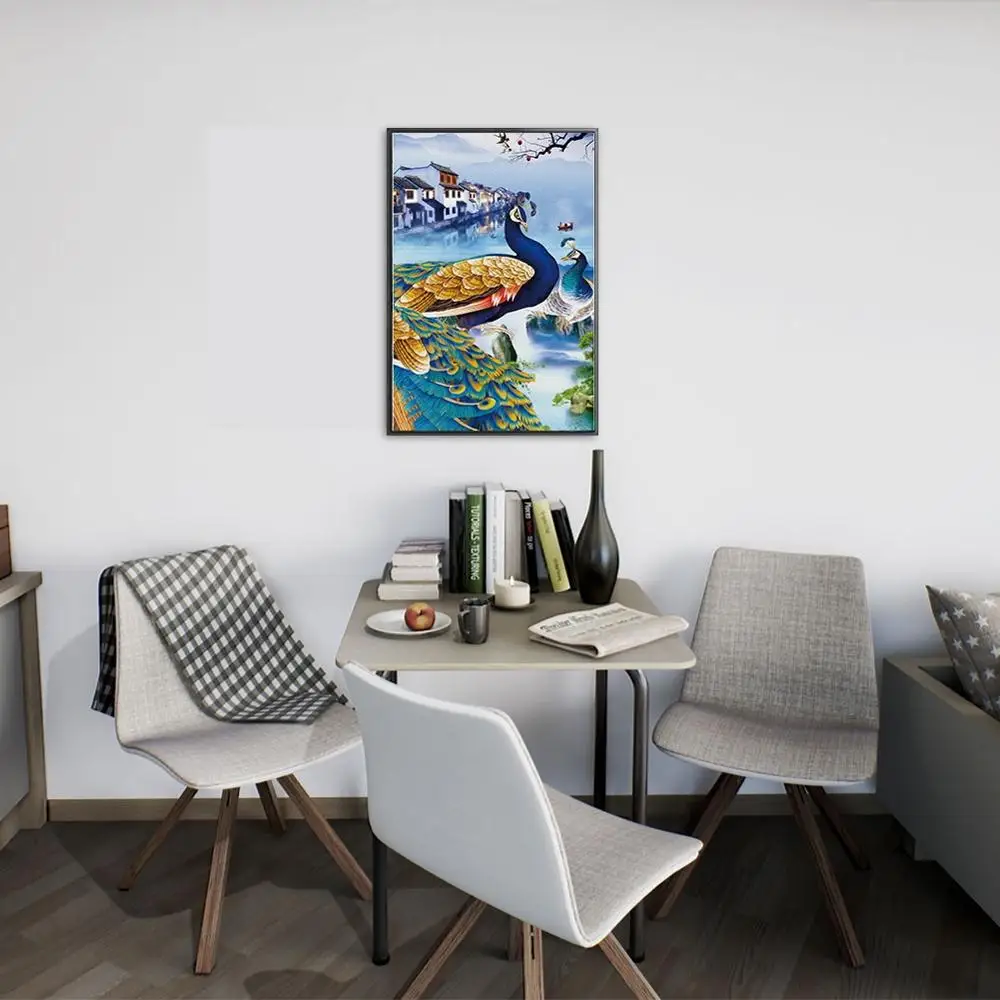

Framed Pictures Painting By Numbers of Animal Handwork Canvas Oil Painting Home Decor For Living Room