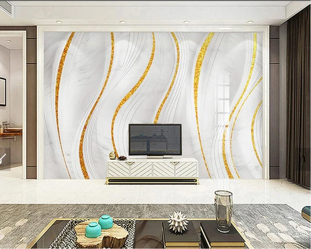 Custom Photo Wallpaper Gold Marble Modern Living Room Custom Photo Wallpaper Gold Marble Modern Living Room Tv Sofa Kitchen Wall Paper Bedroom Murals Papel De Parede