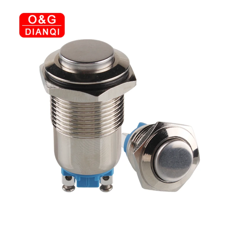 5PCS 16mm Waterproof Momentary Doorbell Push Button Switch Copper Contacts
