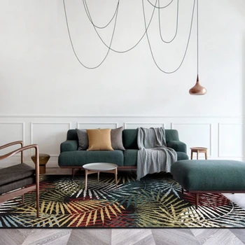 

Tropical Leaf Printed Large Area Rugs Carpets For Home Living Room Sofa Table Non-Slip Tapete Geometric Bedroom Floor Door Mats