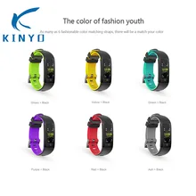 TFT0.96 дюймов Цвет Экран сердечного ритма крови Давление монитор умный браслет шагомер спортивные Фитнес браслет pk miband 2