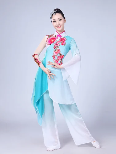 Китайский костюм Hanfu стиль национальные танцевальные костюмы рукава танцевальные классические танцевальные костюмы - Цвет: 4