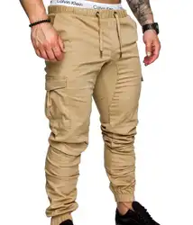 2019 Топ Брендовые мужские брюки хип-хоп джоггеры тканые брюки мужские брюки для бега однотонные многоцветные брюки мягкие тренировочные