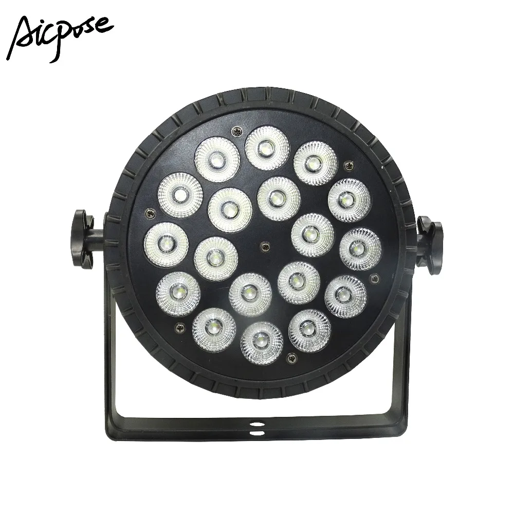 Conduziu a Luz do Par 18x4 em 1 Luz com Luzes do Palco 10 Unidades e lotes 12 w Rgbw Led Par Can Controle Dmx512 ou Festa Disco dj Alumínio 18 12 w 5 10 unidadeslotes 18x4 em 1 12W RGBW