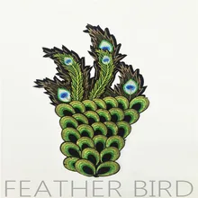 Чистая ручная вышивка Baqi Павлин перо Крылья Одежда с вышивкой аксессуары паста для родителей и ребенка