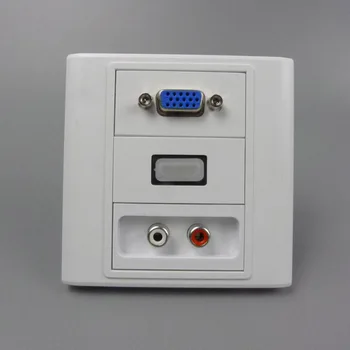 

vga, 2RCA audio and hdmi wall plate with back side screw connectors