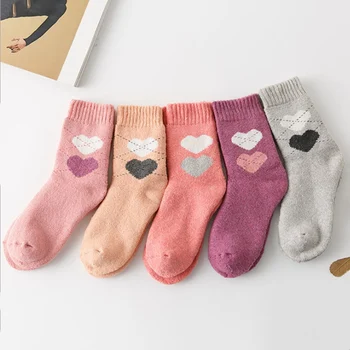 

5 Pairs Fashion Spring Autumn Winter Warm Women Solid Color Short Sock Suit Wild Wool Ladies Cute Socks