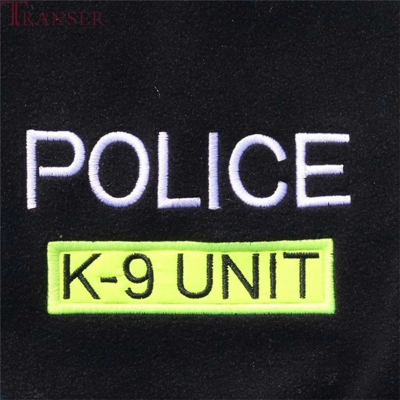 Трансер Одежда для собак полицейский K-9 блок черное пальто для собаки теплое домашнее животное собака толстовка волшебная палка флисовая собака рубашка 80406