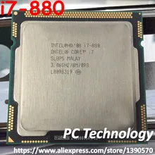 Процессор Intel Core i7-880 CPU 3,06 GHz 8M четырехъядерный процессор LGA1156 45nm 95W i7 880 настольный процессор