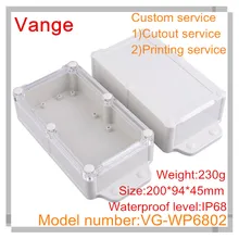 1 шт./лот электронный ящик проекта IP68, изготовленные из АБС-пластика, распределительная коробка diy 200*94*45 мм настенный для наложения оболочки проводов разъем