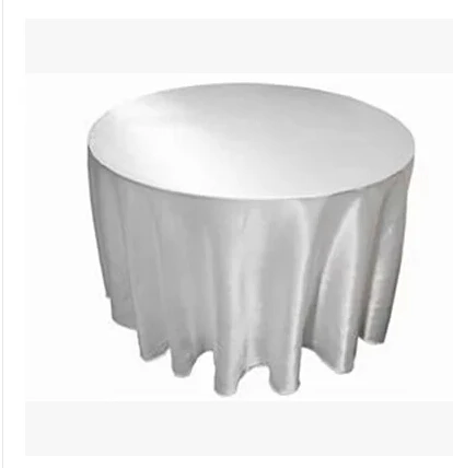 

110" Polyester Pure Color Shiny Cloth Metting Table Cover Wedding Tablecloth Party Table Cover Supply