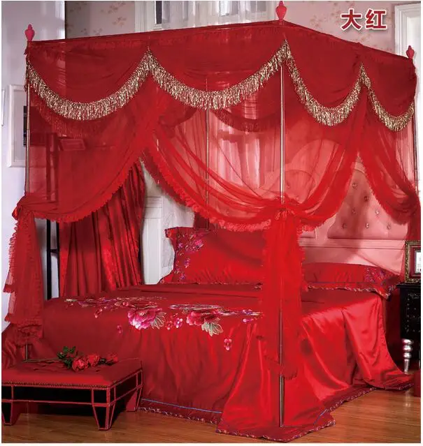 Роскошные противомоскитные сетки с 4 отсеками кронштейном 22 мм|mosquito net|canopy mosquito