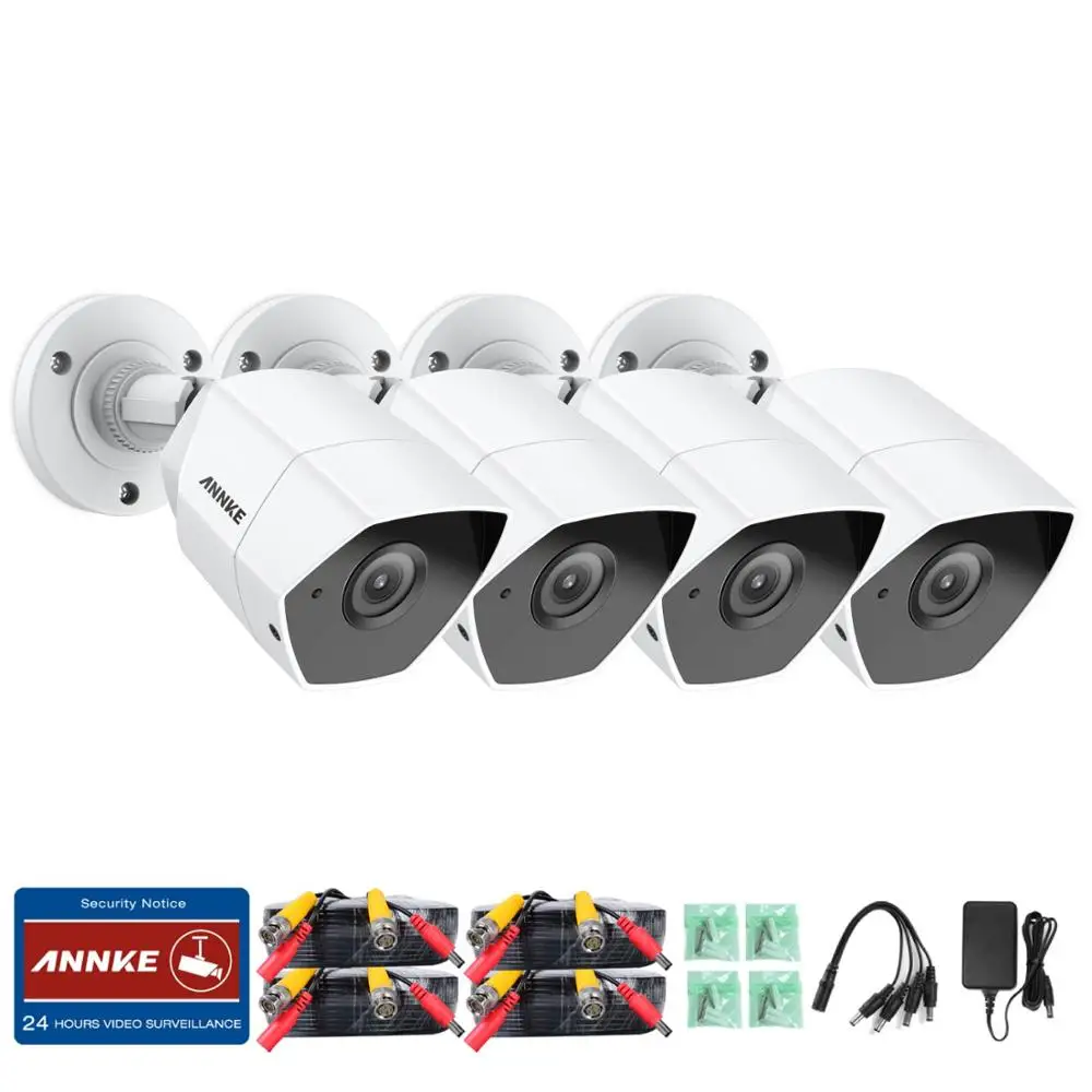 ANNKE 3MP HD TVI камера безопасности 4 шт пули комплект открытый металлический