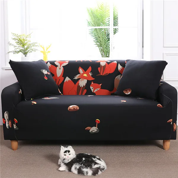 Эластичная универсальная секционная наволочка с цветочным принтом для дивана, чехлы для мебели, кресла, домашний декор - Цвет: Color 15