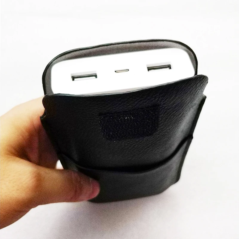 

Xiaomi Power Bank 20000mah 2C PU Leathe cover Case Buckle paste firmly anti-drop Pouch Xiaomi PowerBank 20000 2C soft Cable Bag