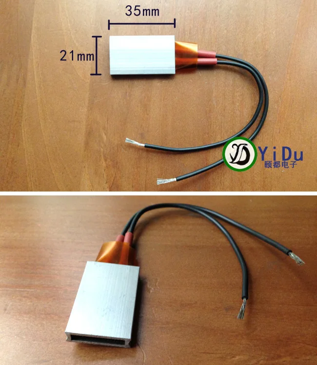 12V 220C постоянная температура керамический алюминиевый нагреватель PTC нагреватель с оболочкой 35*21 мм