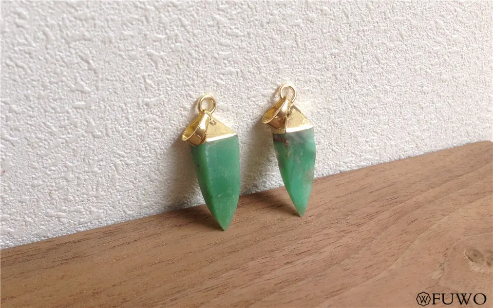 Chrysoprase Point Pendant 9