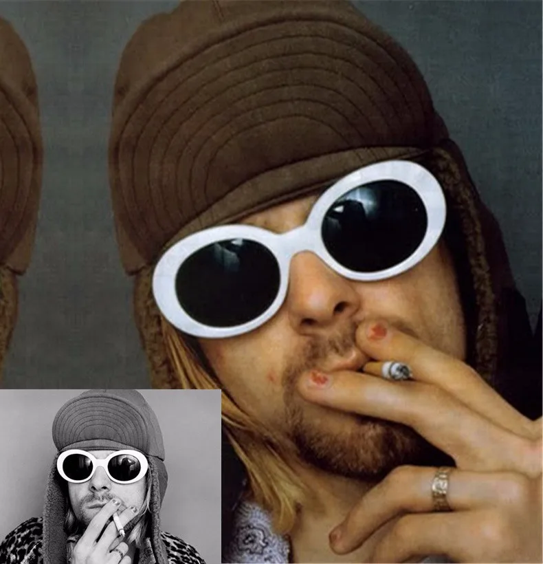 Калейдоскоп очки Kurt Cobain очки Для мужчин очки глаза Kurt Cobain солнцезащитные очки для женщин ретро круглые очки