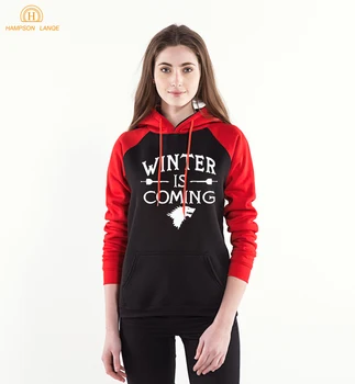 

HAMPSON LANQE Game of Thrones Fashion Casual Hooded 2020 Spring Winter Hip Hop Sweatshirt Women Harajuku Kawaii Raglan Hoodies