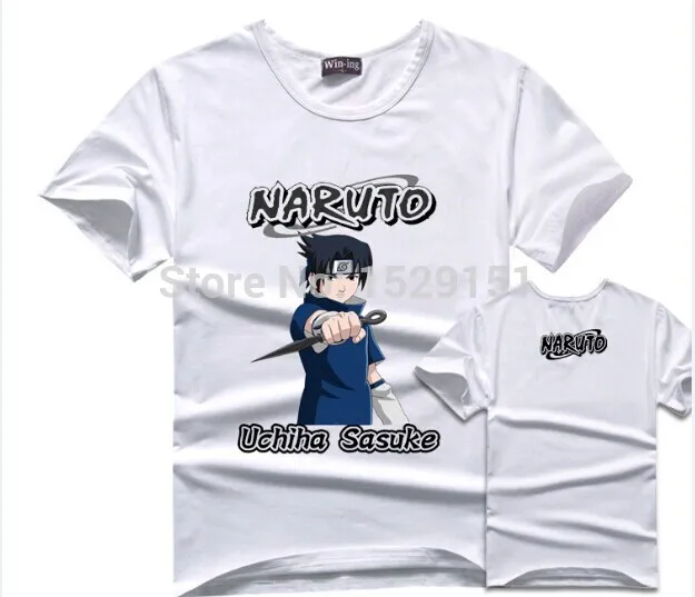 Uchiha Sasuke US T shirt Summer Style Men Tops Naruto Sharingan Anime