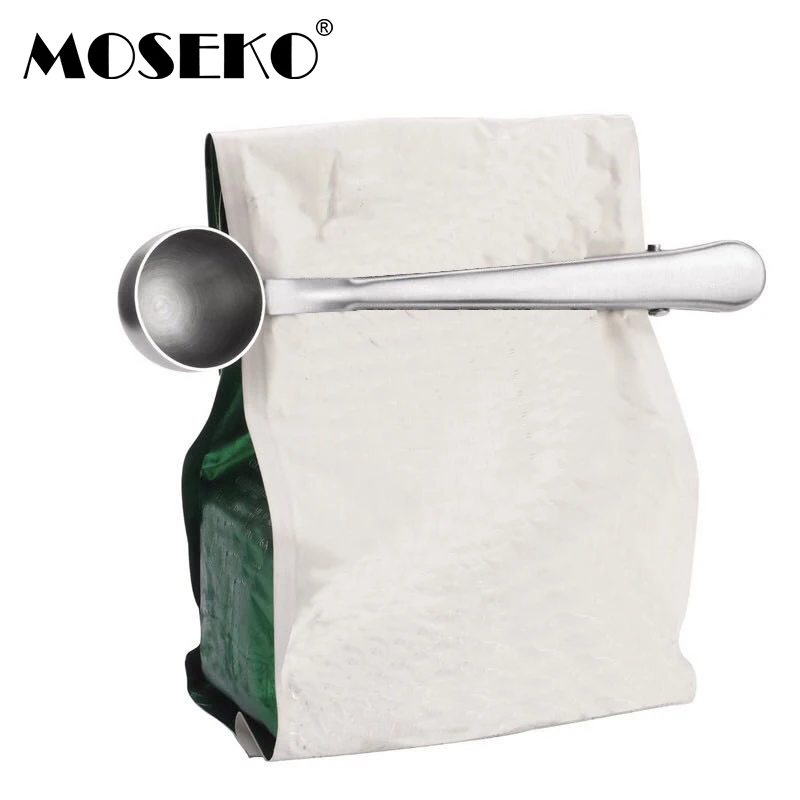 MOSEKO 1PCS Multifunction Stainless Steel Coffee Scoop With Clip Coffee