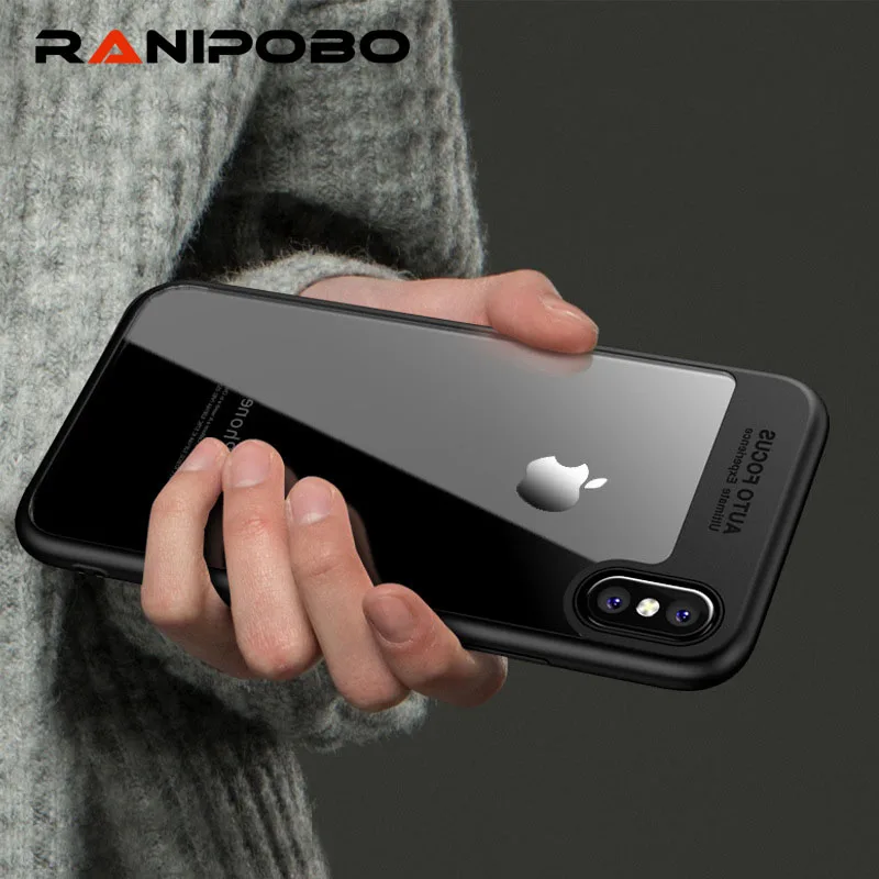 

Clear Transparent Case For iPhone X Ultra Thin PC + TPU Silicone Phone Back Cover Cases For iPhoneX