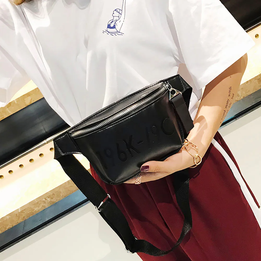 Women waist bag Shoulder Diagonal Personality Casual College Wind Chest Bag Pocket sac ceinture femme#25