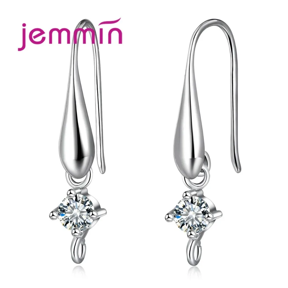 

Women 925 Sterling Silver Clasps Earring Components Hooks U-shaped Crystal Jewelry Accessories DIY Jewelry Findings