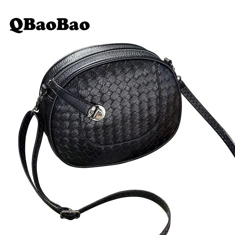 

Mini Artificial Leather Women Handbags Small Size Woven Crossbody Bag For Female Flap Black Pink Champange Lovely Messenger Bags