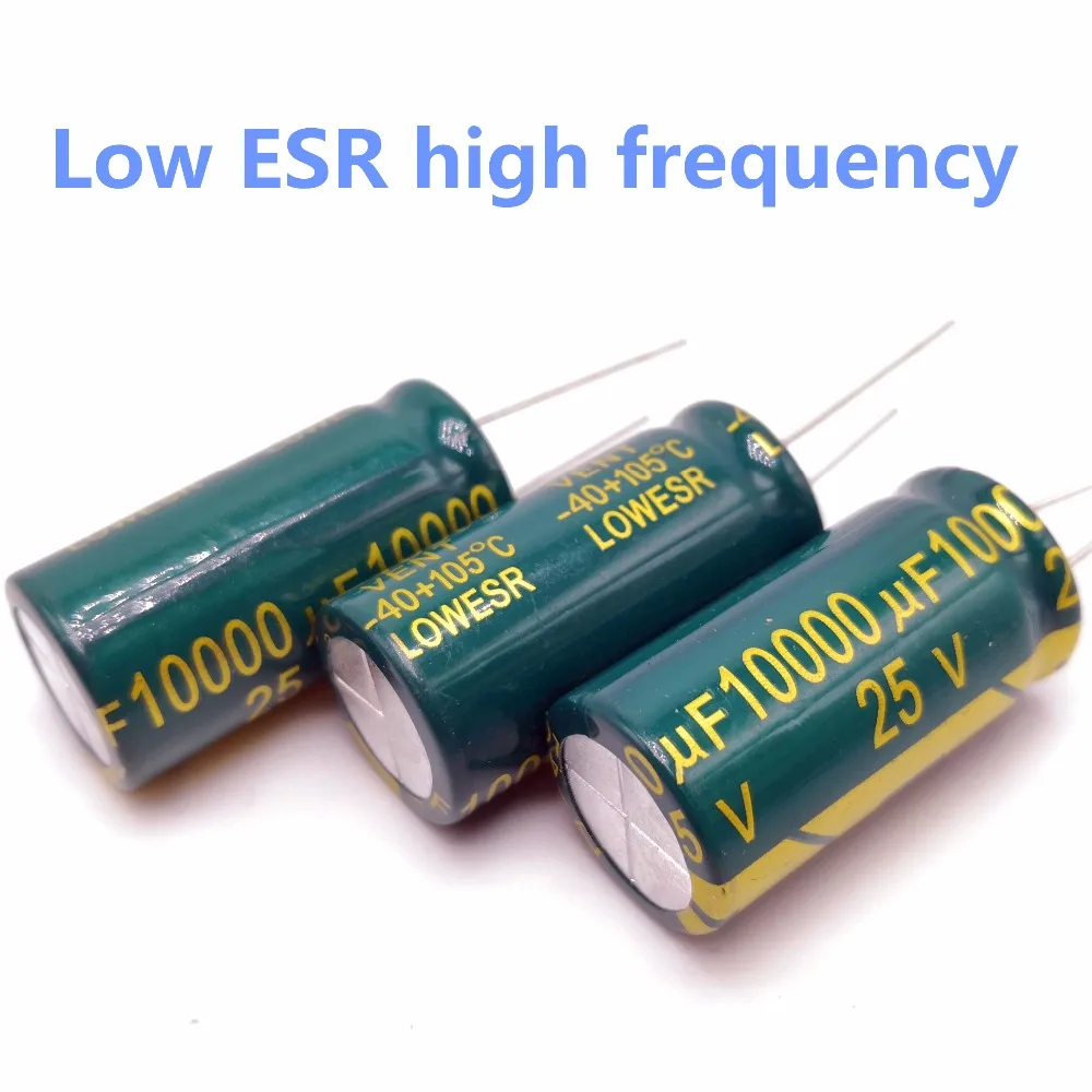 

1-50pcs 25V 10000UF 18*35 Low ESR high frequency aluminum electrolytic capacitor 10000uf 25v