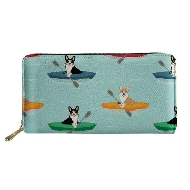 

Noisy Designs Wallets Women Corgi 3D Print Pu Leather Purse Ladies Long Cash Money Bag for Teen Girls Fashion Wallet Coin Pocket