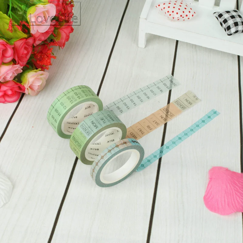Самодельная наклейка Washi с еженедельным планом клейкая лента для рукоделия скотч