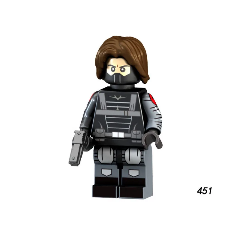

Single Sale Super Heroes Star Wars 451 Winter Soldier Mini Building Blocks Figure Bricks Toy kids gift Compatible Legoed Ninjaed