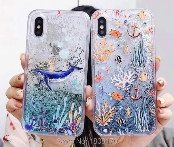 Мягкий чехол из ТПУ с жидким дельфином для Iphone X 8 7 6 6S Plus Xiaomi MI 5X A1 6X A2 MIX2S MIX 2S Redmi 5 NOTE5