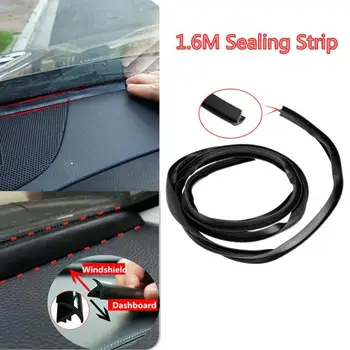 

1Pcs 1.6m Black Rubber Car Windshield Dashboard Soundproof Anti-dust Sealing Strip Windproof Door Seal Strip New Hot Car Styling