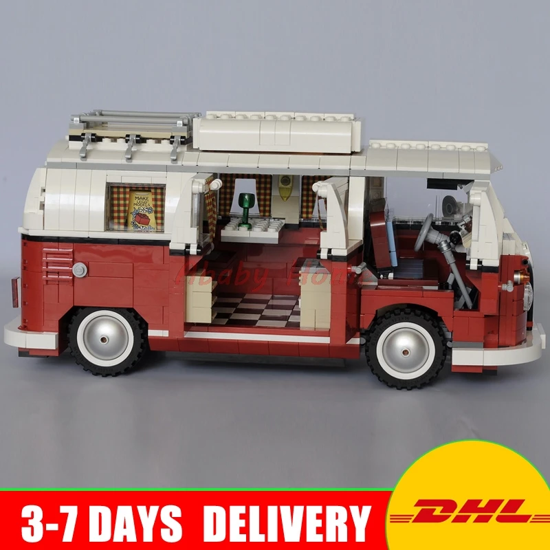

DHL Lepin 21001 Technic series the Volkswagen T1 Camper Van Model Assembling Building Blocks Compatible with Toy 10220