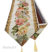 Жаккардовый дизайн декора 72," x 12,6" Элегантная Роза настольная дорожка с цветами для стола, столовой, кухни, свадьбы