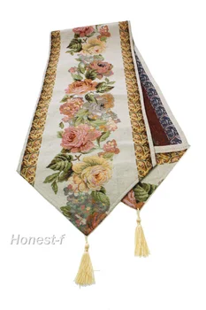 

Jacquard Design Decor 72.8"x 12.6" Elegant Rose Flower Table Runner for Table,Dining,Kitchen,Wedding