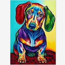 pengdaogongyi 100% Full DIY Square Diamond Painting On Canvas Diamond Mosaic Wall Art For People Gift Colorful Dag Animal