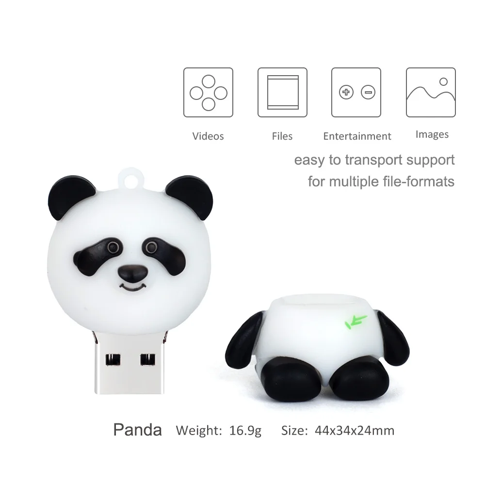 Leizhan Милые силиконовые usb flash drive панда Единорог 4 ГБ 8 16 32 накопитель Memory Stick флэш