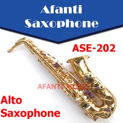 Afanti музыка Eb Тон/латунный корпус/золото Alto Саксофоны (ase-202)