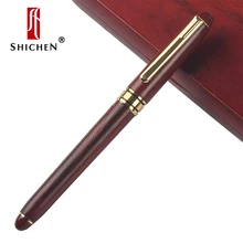Shichen A036 хороший деревянный дизайн красный роллер ручка с красной деревянной коробкой 0,7 мм и 1,0 мм nib. Авторучка для школы и офиса