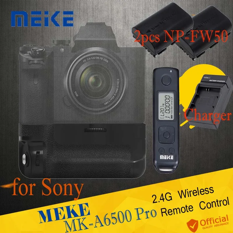 Meike MK A6500 pro Батарейный держатель Встроенный 2 4G беспроводной пульт дистанционного